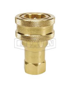 3/8 ISO-B Coupler, 3/8 NPTF, Brass 20002