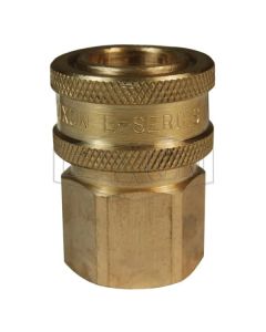 3/4 Straight-Thru Cplr, 3/4 NPTF Brass (