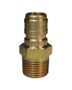 3/8 Strght Thru Nipple, 3/8 MNPTF Brass