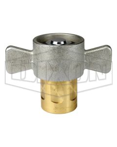 1-1/4 Wing Style Cplr, 1-1/4 NPTF Brass