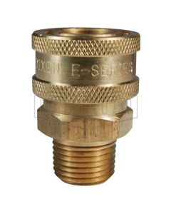 3/8 Straight Thru Cplr, 3/8 MNPTF Brass