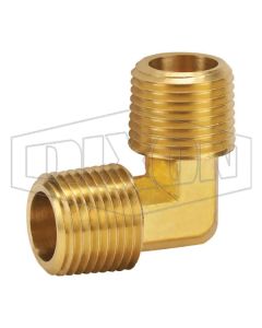 Brass Adapter, 1/2-14 Male NPT To Male NPT, 90 deg Elbow