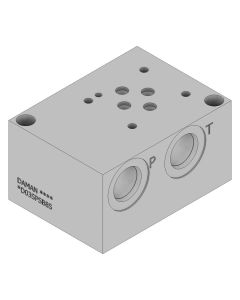 DAMAN ALUMINUM SUBPLATE DUAL PORTED SUBPLATE. NFPA D03 - ISO 4401 SIZE 03