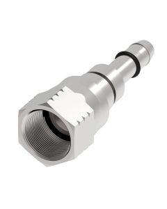 E-Z Clip Series Fitting, 7/16-20 Female SAE 45 deg Swivel, -04 Hose, Straight