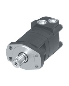 2000 Series Geroler Motor, 6.20 cu in/rev, 4 Bolt Magneto Mounting Flange, SAE C Splined 14T Shaft, 7/8-14 St.Thd. O-Ring Ports, Black Paint