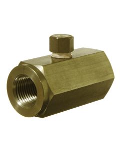 Brass Inline Hydraulic Check Valve, Female 1/2-14 NPT Ports, PSI Cracking Pressure, Up to 8.00 GPM & 2000.00 PSI