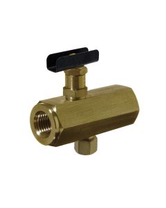 Steel Inline Flow Control Valve, Female 1/4-18 NPT Ports, Up to 3.00 GPM & 5000.00 PSI