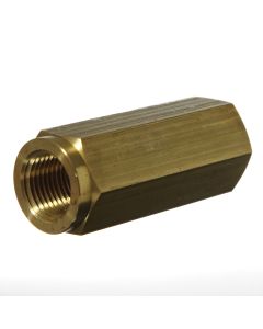 Brass Inline Hydraulic Check Valve, Female 3/8-18 NPT Ports, PSI Cracking Pressure, Up to 10.00 GPM & 2000.00 PSI