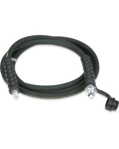 High Pressure Rubber Hydraulic Hose, 0.25 Inch ID, 10 Foot Length, 3/8 NPT & CH-604 Male Coupler Half Ends