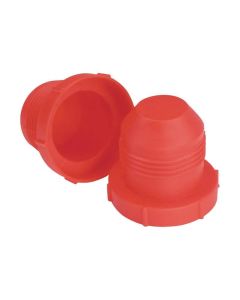 THREADED PLUG LDPE RED 2-1/2-12 STD THRD