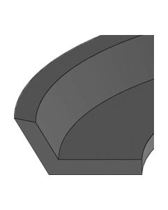 Cotton Fabric & Rubber Piston Cup, 4.00 Inch Bore, 0.63 Inch Height, 5/32 Inch Thick