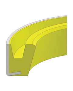 Metal-Clad Rubber Wiper Ring, 2.50 Inch Rod Diameter, 3.00 Inch Wiper OD, 0.25 Inch Height