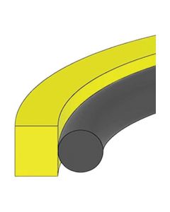 Style 1400 Glass-Filled PTFE Piston Seal, 2.25 Inch Bore Diameter, 1.86 Inch Groove Diameter, Inch Groove Width