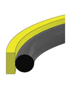 Style 1600 Glass-Filled PTFE Piston Seal, 3.00 Inch Bore Diameter, 2.60 Inch Groove Diameter, Inch Groove Width