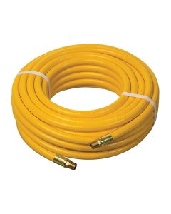 Light Duty Air Tool Hose Assembly, Yellow, 0.38 Inch Hose ID, 25 ft Foot Long
