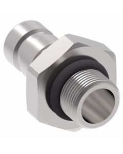 FD90 Series SAE J1502 Interchange Diagnostic Quick Disconnect, Male Half, -04 Coupling, 9/16-18 Male SAE O-Ring Boss (Straight Thread O-Ring)