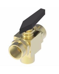 AEROQUIP - 1/8 3 WAY BRASS VALVE