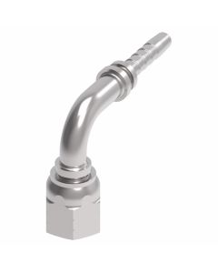 Steel Hose Fitting Insert, Female 9/16-18 Swivel, -08 Hose, 90 deg Elbow