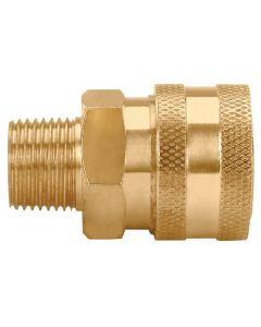 Pressure Washer Quick Coupler, Female Half, 3/8 Inch Coupling, 3/8-18 Male NPT