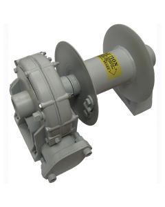 Hydraulic Worm Gear Winch, Upright Mounting, Under Wind Worm Brake Rotation, 9:1 Worm Gear Ratio, Left Hand Worm Gear, With Drum Clutch, 3.50 Barrel Dia, 8.25 Flange Dia, 7.87 Barrel Length