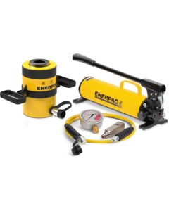 Enerpac | 60 Ton, 3 in Stroke, Hollow Hydraulic Cylinder and Hand Pump Set | SCH603H