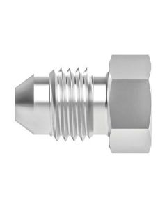 Stainless Steel Adapter, 3/4-16 Male JIC 37 deg Flare Plug