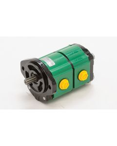 2PE Series Aluminum Gear Pump, 0.84 cu in/rev, 2-Bolt SAE A Mounting Flange, 5/8 St. Keyed x 1.25, SAE A Shaft, SAE -12 Inlet, SAE -10 Outlet, CW Rotation
