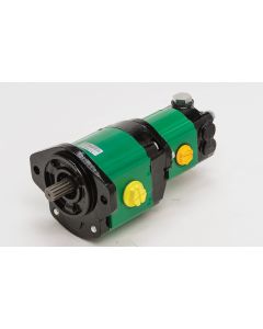 3PE Series Aluminum Gear Pump, 2.86 cu in/rev, 2-Bolt SAE B Mounting Flange, 13T Splined x 1.61 long SAE B Shaft, SAE-20 Side Inlet, SAE-16 Side Outlet, CW Rotation