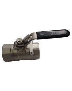 2BVM Series Stainless Steel Hex Body Ball Valve, 2 NPT Ports, Reduced Bore