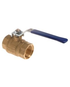 2BVL Series Brass Ball Valve, 1/2 NPT Ports, Up To 435 PSI, Stainless steel off-set handle