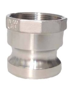Stainless Steel Cam & Groove Adapter, Male Half, 1 Inch Female NPT
