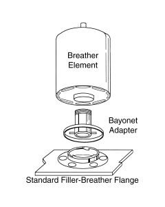 VICKERS BAONET STYLE RESEVOIR ADAPTOR For Spin-On, DIRT-Gate & H20-Gate Elements