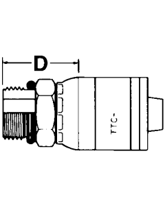 Global TTC 1 & 2 Wire Braid Steel Crimp Fittings, Male SAE O-Ring Boss (Straight Thread O-Ring), Straight