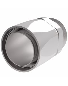 Steel Reusable 1 Wire Braid Reduced Bore Three-Piece Fitting, 2-11-1/2 Male NPT, -32 Hose, Straight