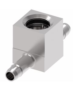 Brass Adapter, 1/8-27 Female NPT Run To 1/8-27 Male NPT Branch, Tee