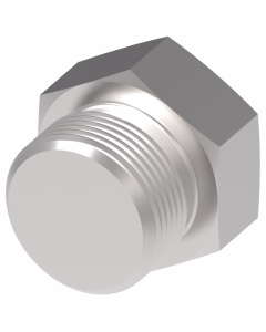 Blue Anodized Aluminum Adapter (AN 806), -06 Male JIC 37 deg Flare Hex Plug