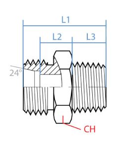 Din X Male Npt Complete