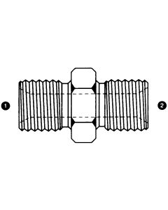 Steel Adapter, 1-11 Male BSPP (British Parallel) To 1-11 Male BSPP (British Parallel), Straight
