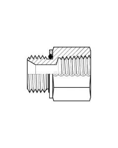 Steel Adapter, Male G3/8-19 BSPP to Female 1/4-18 NPT, Straight