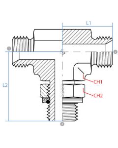 Male Bspp Adjustabl Branch Tee