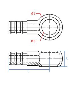 Hose Barb X Bsp Banjo Low Psi