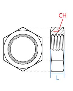 Metric Bulkhead Nut