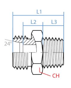 Din X Male Mm Taper Complete