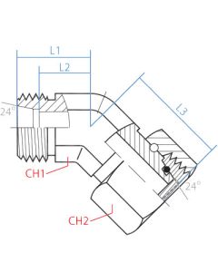 45* Din X F Din Swivel