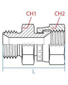 Male Metric-Female Jic Swivel