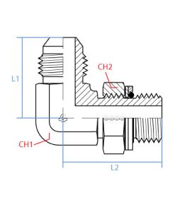 90* Mjic X Male Metric Adj Elb