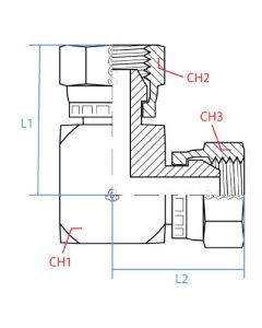 90* Female Bspp Swivel Elbow