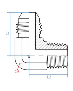 90* Male Jis X Male Bspt Elbow