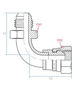 90*Tube Elb.M.Jic X F.Bspp Sw.