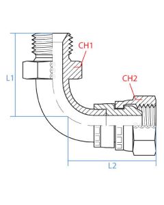 Ss316 90*Tube M.Bspp X F.Bspp